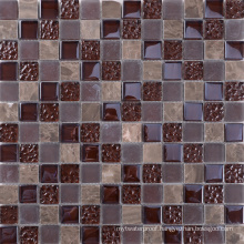 Australia Style Drawing Room Brown Mosaic Glass Tile Backsplash